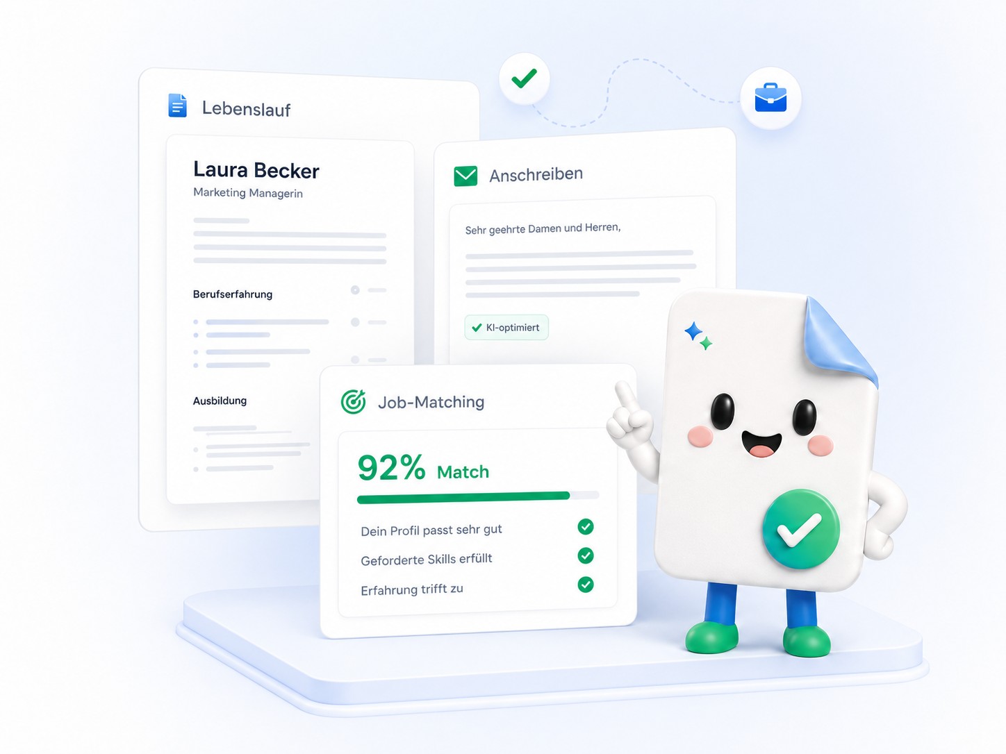 Civly: Lebenslauf, KI-Anschreiben und Job-Matching mit 92% Match